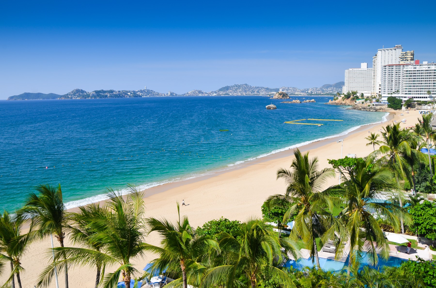 La playa de Acapulco